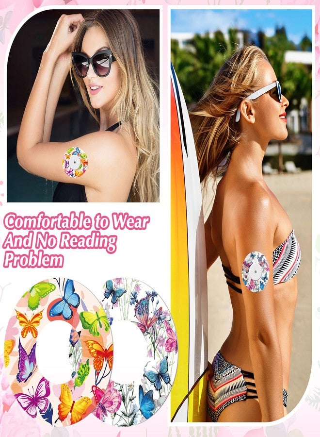 FuWeave مجموعة فوويف من 36 لاصقة لجهاز استشعار ليبر 2 بتصميم فراشة، لاصقات مقاومة للماء، أغطية ملونة مقاومة للعرق، غطاء حماية لجهاز مراقبة الجلوكوز المستمر، لاصق خلفي قابل للفصل - Image 5